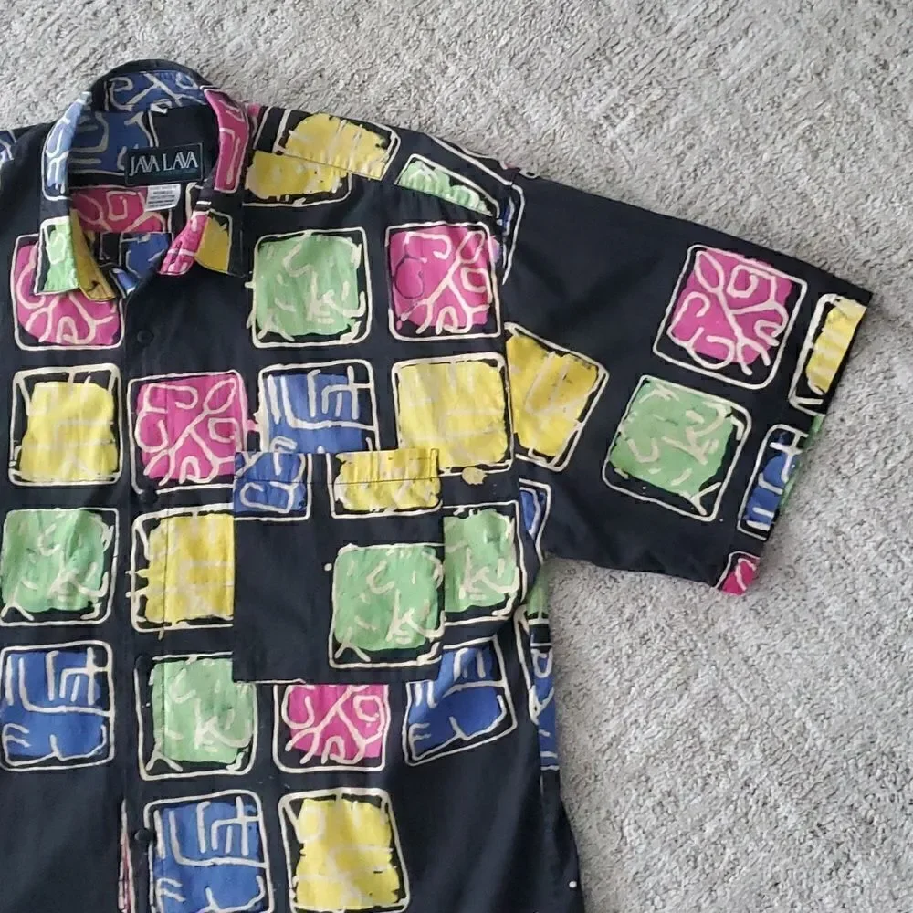 Java Lava | Retro Abstract Color Shirt - Picture 2 of 7